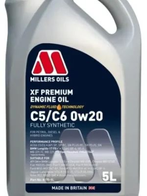 Motorový olej Millers Oils XF Premium C5/C6 0W-20, 5L Cenově Výhodný