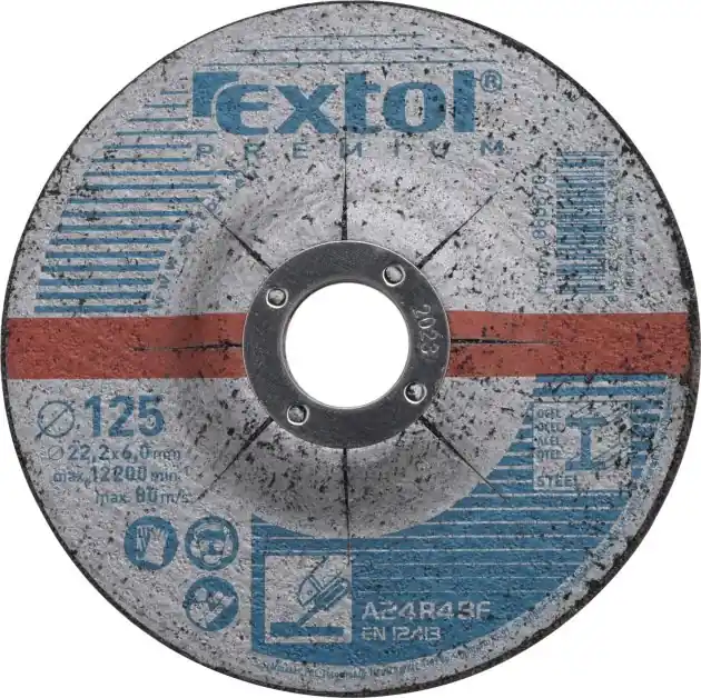 Ověřený Kotouč brusný na ocel, 125x6,0x22,2mm EXTOL PREMIUM