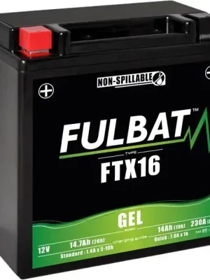 Továrně aktivovaná motocyklová baterie FULBAT 550763 FTX16 SLA (YTX16 SLA) (700.550763) Víkendová Akce