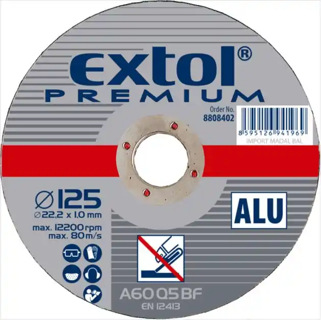Kotouč řezný na hliník, ⌀125x1,0x22,2mm EXTOL PREMIUM Finální Výprodej