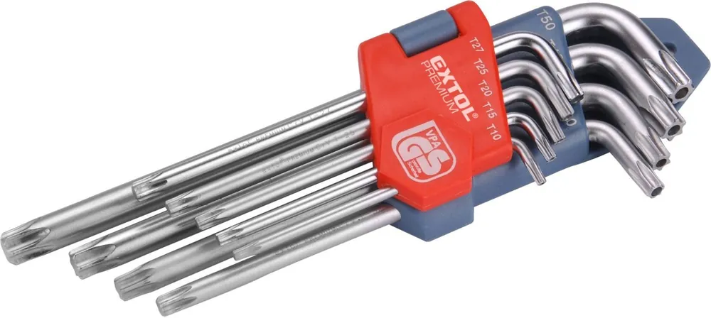 Vysoce Kvalitní L-klíče TORX, sada 9ks, 10-50 EXTOL PREMIUM