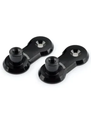 Adjustable footpegs relocation adaptors kit PUIG 3839N 40mm černý Sezónní Sleva