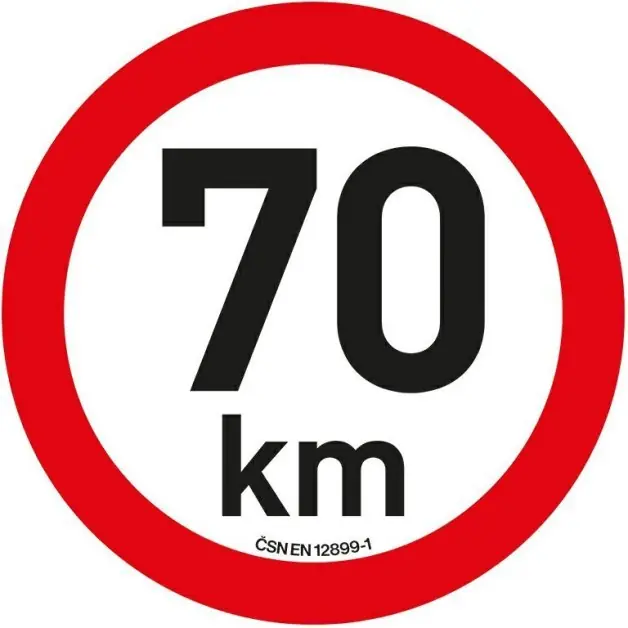 Must-Have Samolepka omezená rychlost 70 km/h reflexní (200 mm)