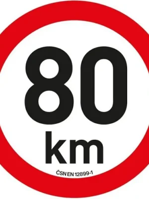 Horká Nabídka Samolepka omezená rychlost 80 km/h reflexní (200 mm)
