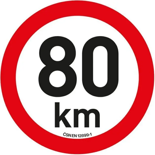 Horká Nabídka Samolepka omezená rychlost 80 km/h reflexní (200 mm)