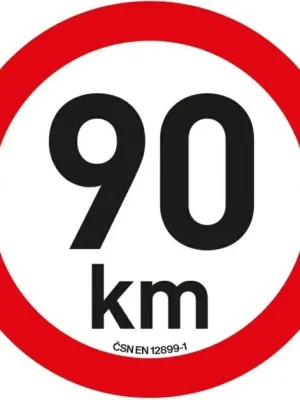 Objednat Nyní Samolepka omezená rychlost 90 km/h reflexní (200 mm)