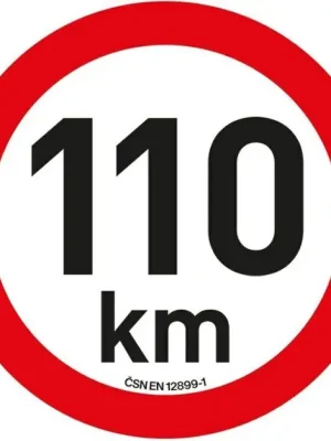 Originální Samolepka omezená rychlost 110 km/h reflexní (200 mm)