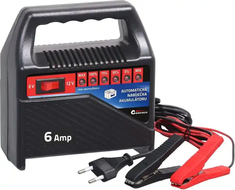 Compass nabíječka 6Amp 6/12V TÜV/GS/CE Speciální Cena