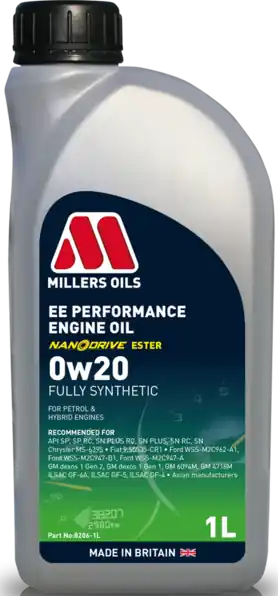 Finální Výprodej Motorový olej Millers Oils EE Performance 0W-20, 1L
