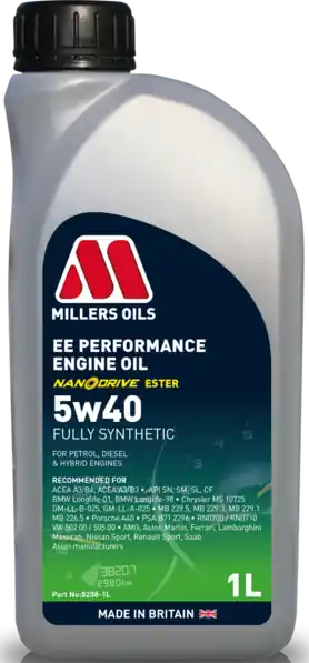 Motorový olej Millers Oils EE Performance 5W-40, 1L Víkendová Akce