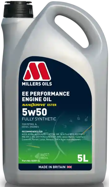 Motorový olej Millers Oils EE Performance 5W-50, 5L Pouze Dnes