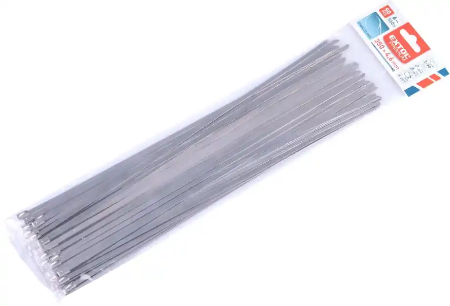 Pouze Dnes Pásky stahovací NEREZ, 350x4,6mm, 50ks EXTOL PREMIUM