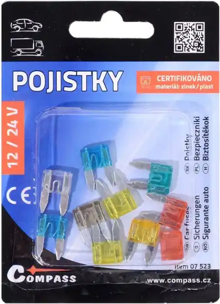 Compass pojistky nožové MINI 10 ks Objednat Nyní