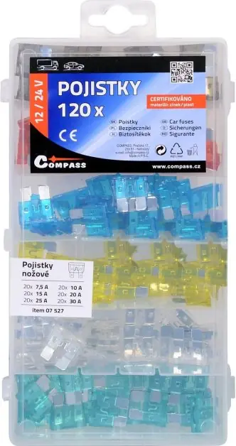 Ověřený Compass pojistky nožové sada 120ks