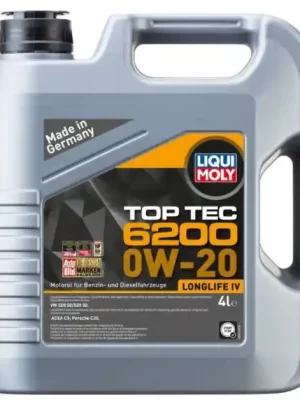 Motorový olej Liqui Moly Top Tec 6200 0W-20, 4L Ihned K Objednání