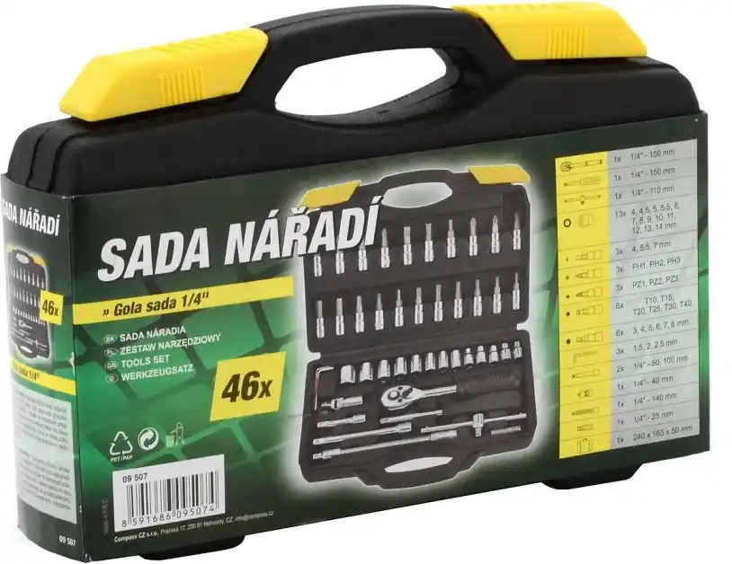 Cenově Výhodný Compass gola sada 1/4" 46 dílů