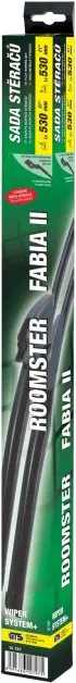 Stěrače FLAT SET 530+530mm GREEN FAB II Compass Cenový Hit