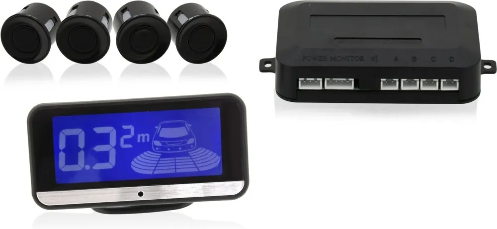 Rychlé Dodání Compass parkovací asistent 4 senzory, LCD display