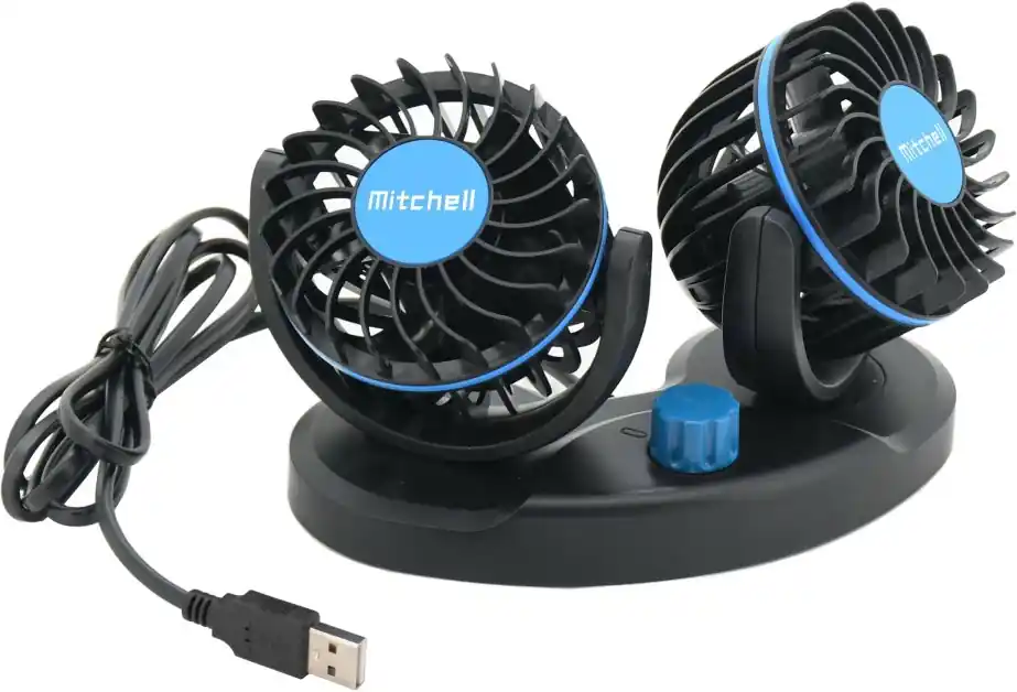 Finální Výprodej Compass ventilátor MITCHELL DUO 2x85mm USB 5V na palubní desku