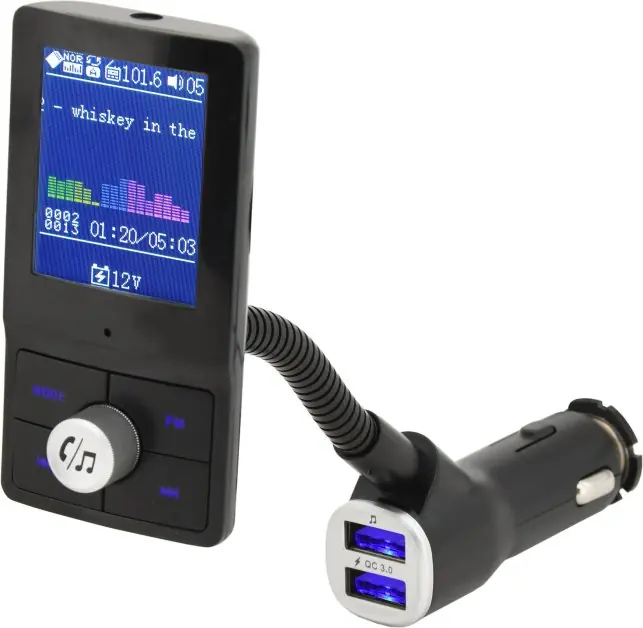 Dokud Zásoby Vydrží Compass Hands free FM transmitter LCD COLOR