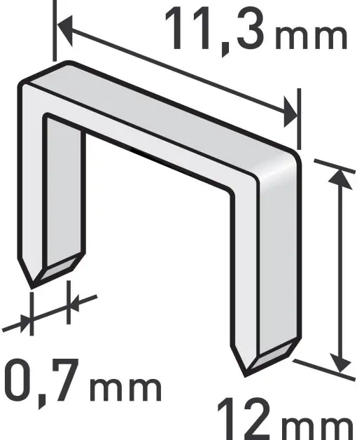 Spony, balení 1000ks, 12mm, 11,3x0,52x0,70mm EXTOL PREMIUM Sleva