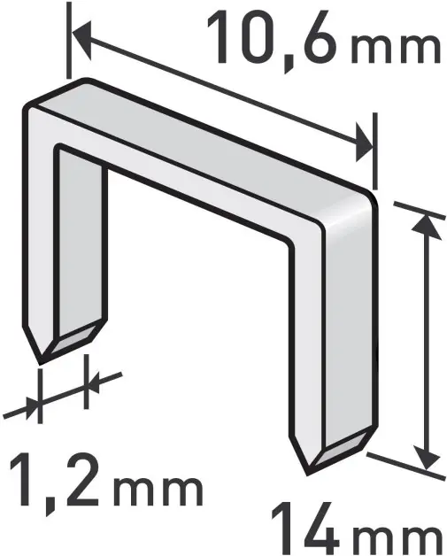 Spony, balení 1000ks, 14mm, 10,6x0,52x1,2mm EXTOL PREMIUM Nová Kolekce