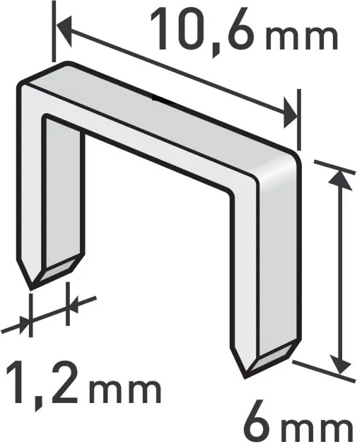 Autentický Spony, balení 1000ks, 6mm, 10,6x0,52x1,2mm EXTOL PREMIUM