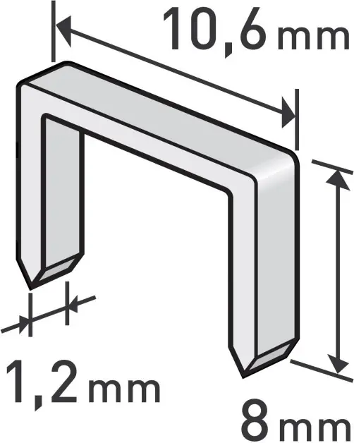 Spony, balení 1000ks, 8mm, 10,6x0,52x1,2mm EXTOL PREMIUM Pouze Dnes