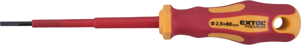 Šroubovák elektrikářský, (-)2,5x80mm, VDE, CrV EXTOL PREMIUM Levný