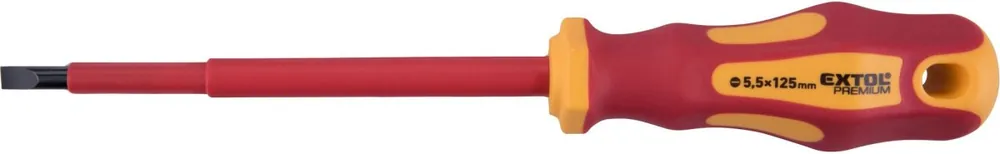 Šroubovák elektrikářský, (-)5,5x125mm, VDE, CrV EXTOL PREMIUM Zlevněný