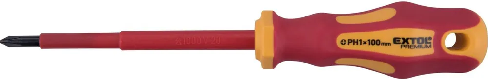 Expresní Doručení Šroubovák elektrikářský, PH1x100mm, VDE, CrV EXTOL PREMIUM