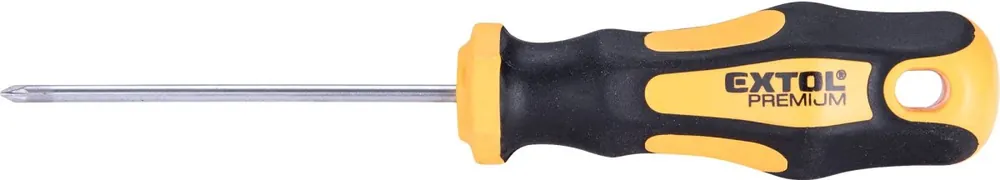 Zlevněný Šroubovák křížový pozidriv, PZ 0x75mm, žlutý, CrV EXTOL PREMIUM