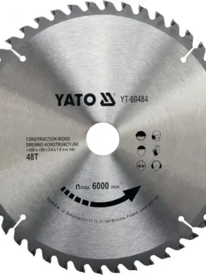 Kotouč na stavební dřevo 250 x 30 mm 48z Yato YT-60484 Cenová Bomba