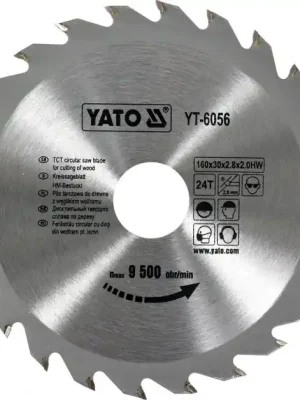 Kotouč na dřevo 160 x 30 mm 24z Yato YT-6056 Cenově Výhodný