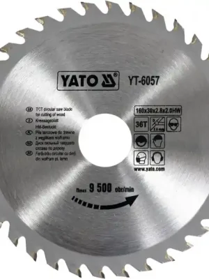 Kotouč na dřevo 160 x 30 mm 36z Yato YT-6057 Pouze Dnes