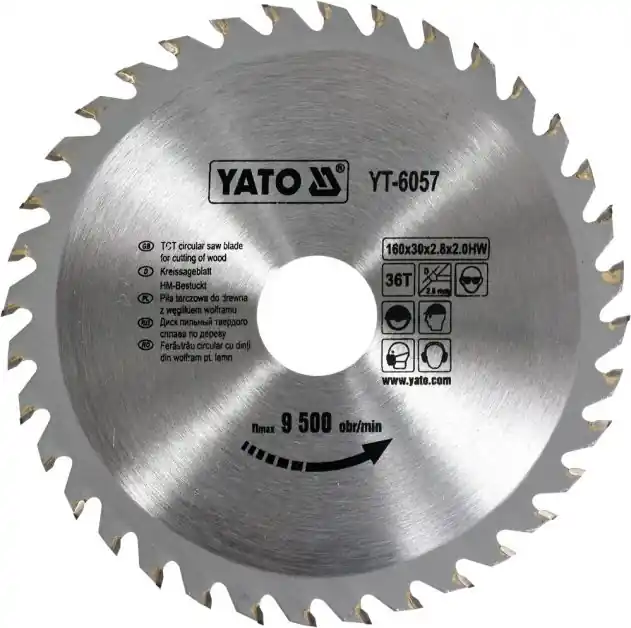 Kotouč na dřevo 160 x 30 mm 36z Yato YT-6057 Pouze Dnes