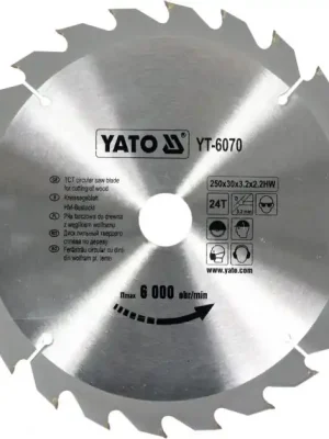 Super Cena Kotouč na dřevo 250 x 30 mm 24z Yato YT-6070