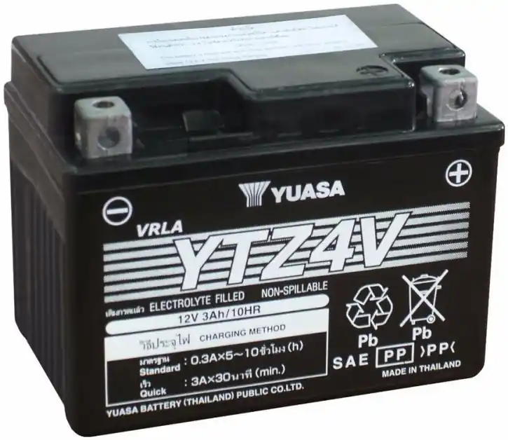 Motobaterie Yuasa Super MF 12V, 3Ah, 64A, YTZ4V Nízká Cena