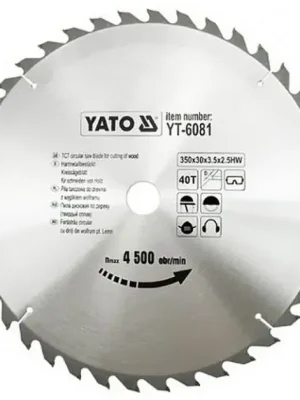 Kotouč na dřevo 350 x 30 mm 40z Yato YT-6081 Poslední Šance