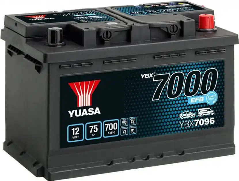 Objednat Nyní Autobaterie Yuasa YBX7000 EFB Start-Stop 12V, 75Ah, 700A, YBX7096