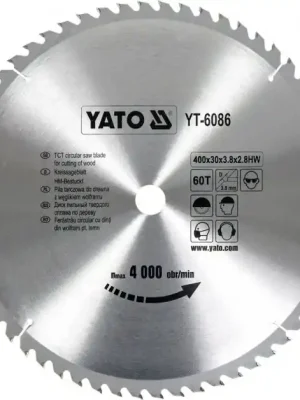 Akční Cena Kotouč na dřevo 400 x 30 mm 60z Yato YT-6086
