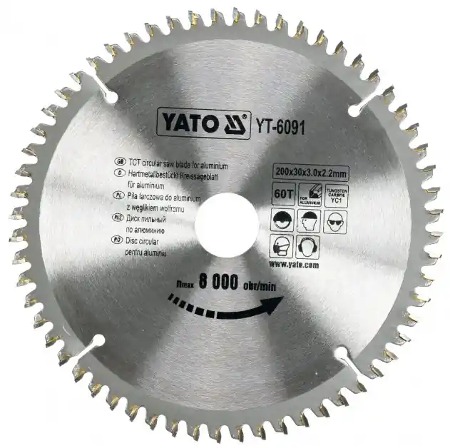 Kotouč na hliník 200 x 30 mm 60z Yato YT-6091 Must-Have
