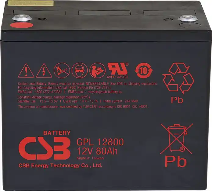 Akumulátor CSB 12V, 80Ah (GPL12800) Tovární Cena