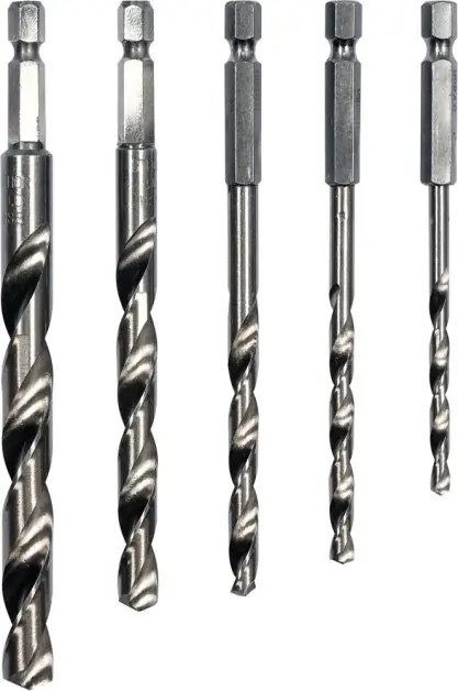 Horká Nabídka Sada vrtáků na kov 5ks HSS 1/4" TO-21650