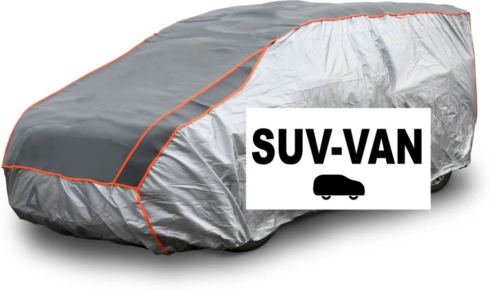 Compass ochranná plachta proti kroupám SUV-VAN 530×205×160 cm, zesílená EVA, stříbrná Vrácení Zdarma