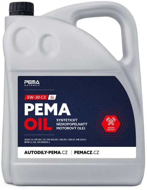 Cenově Výhodný Motorový olej PEMA OIL C3 5W-30, 5L