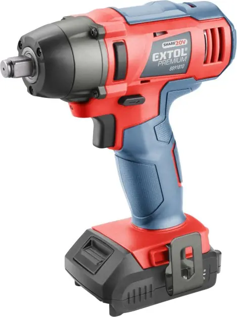 Nová Kolekce Utahovák rázový 1/2" aku SHARE20V, 180Nm, 20V Li-ion, 2000mAh EXTOL PREMIUM