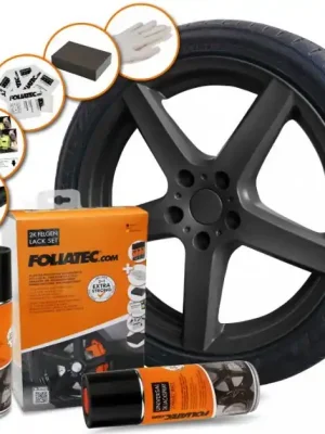 Nízká Cena Foliatec sada pro lakování alu kol, černá matná, 3x400ml