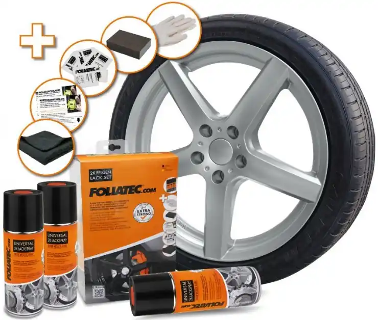 Foliatec sada pro lakování alu kol, stříbrná metalická, 3x400ml Nejlepší Volba