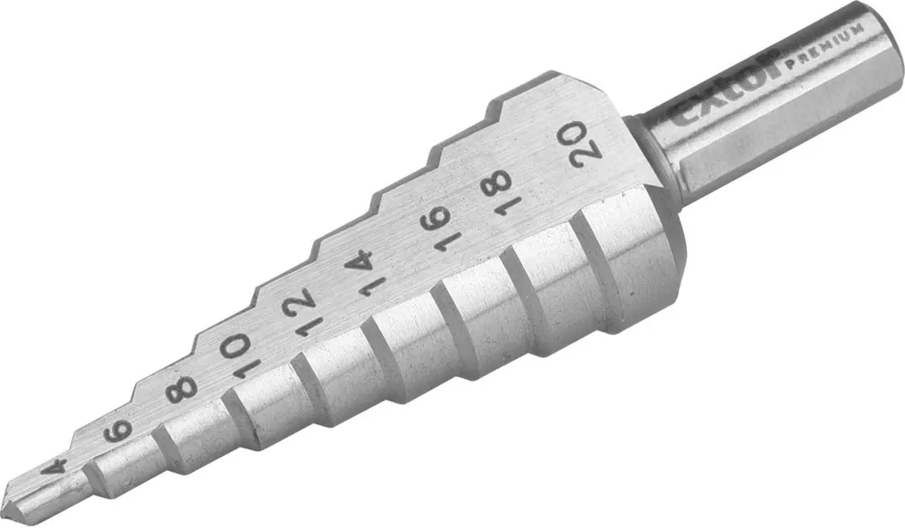 Akční Nabídka Vrták stupňovitý, ⌀4-20mm, HSS-M2 EXTOL PREMIUM